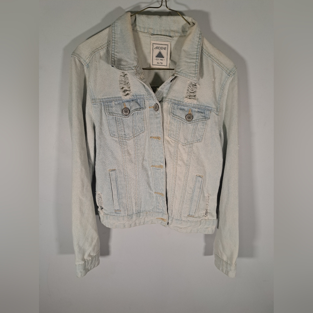 Ardenes XL distressed light blue denim jacket